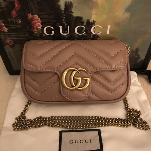 Gucci Handbags - NEW GG Marmont matelassé leather super mini bag